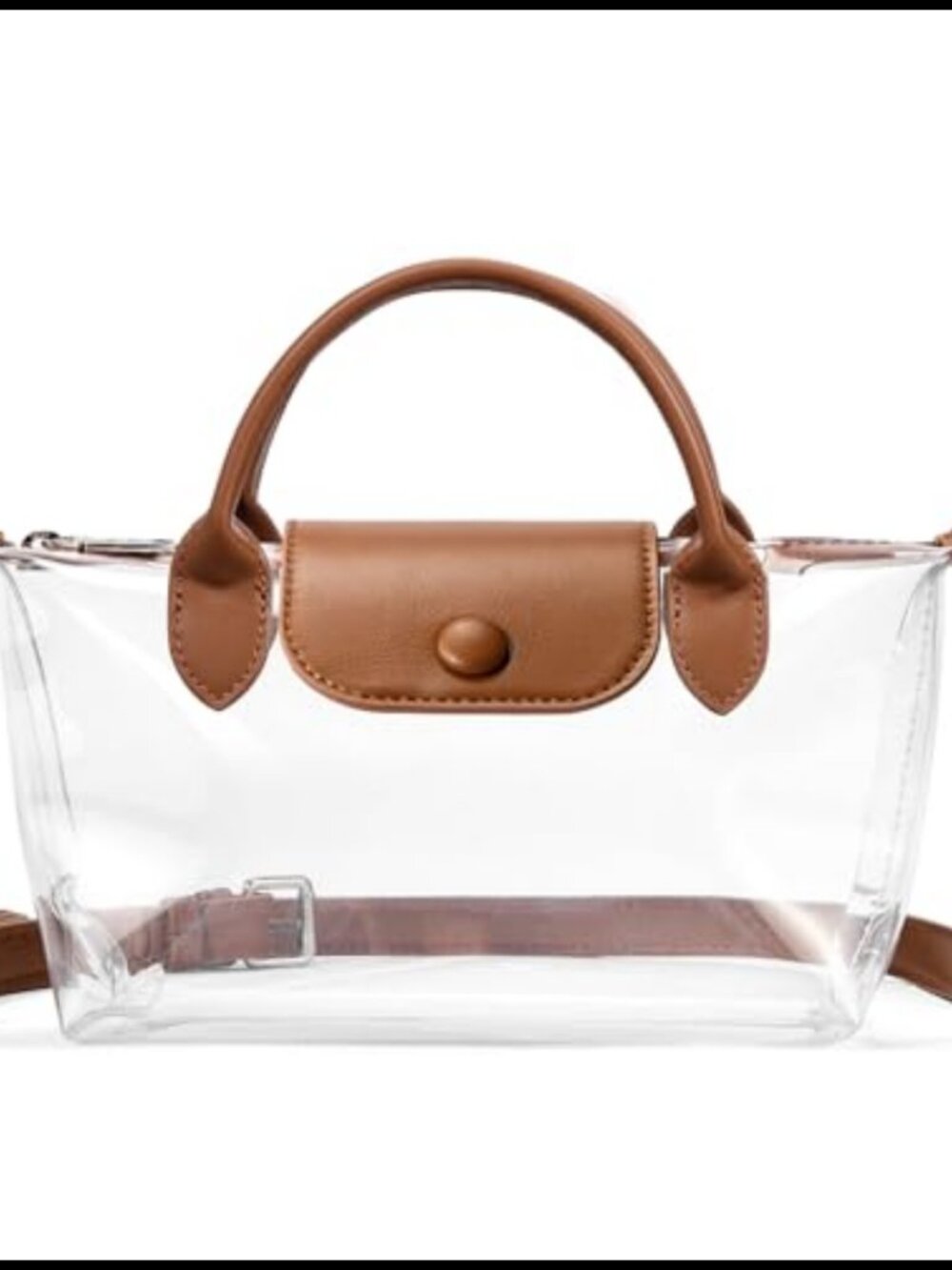 Clear Stadium Approved Crossbody Bag PVC Waterproof Small Purse for Events